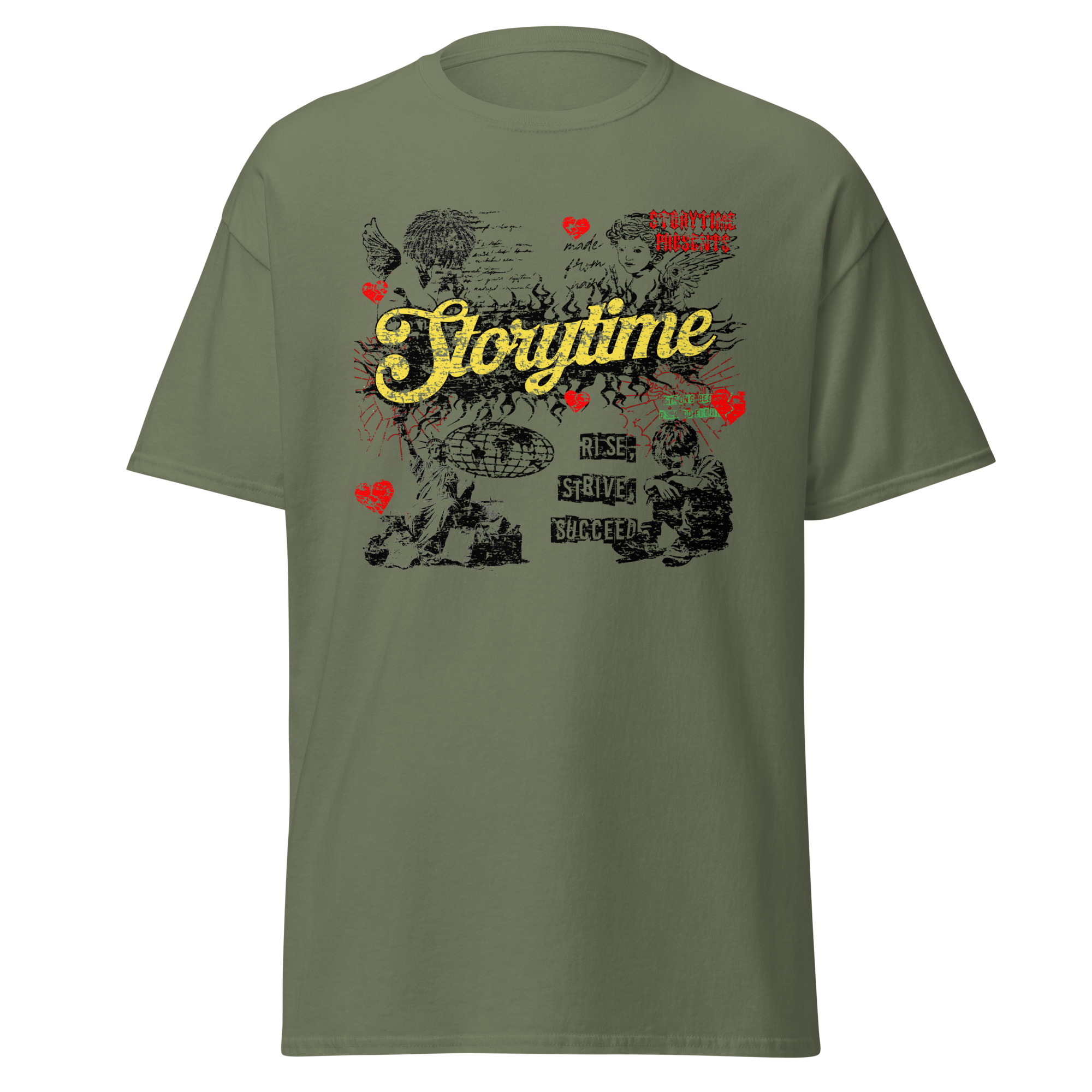 OLIVE GREEN STORYTIME SHIRT 